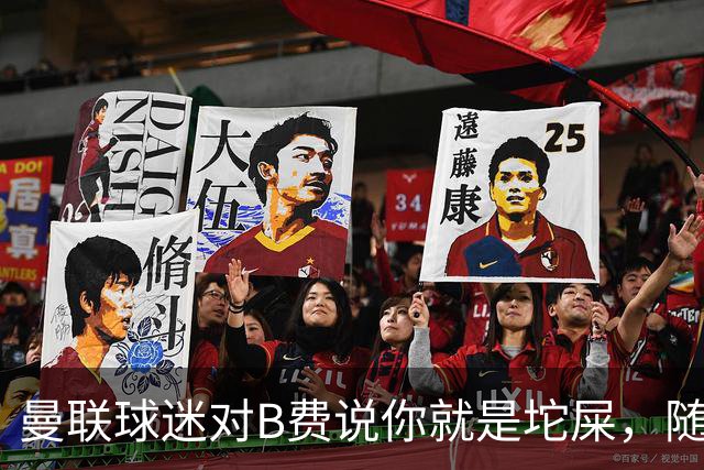 曼联球迷对B费说你就是坨屎，随后又喊道：别哭别哭！